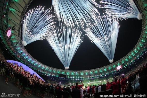里约奥运会开幕式烟火表演