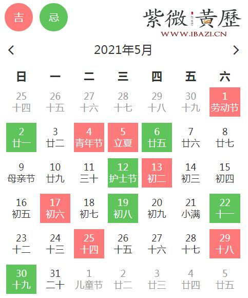 5月买车吉日