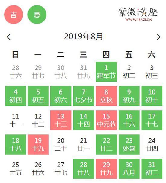 8月领证/婚宴吉日