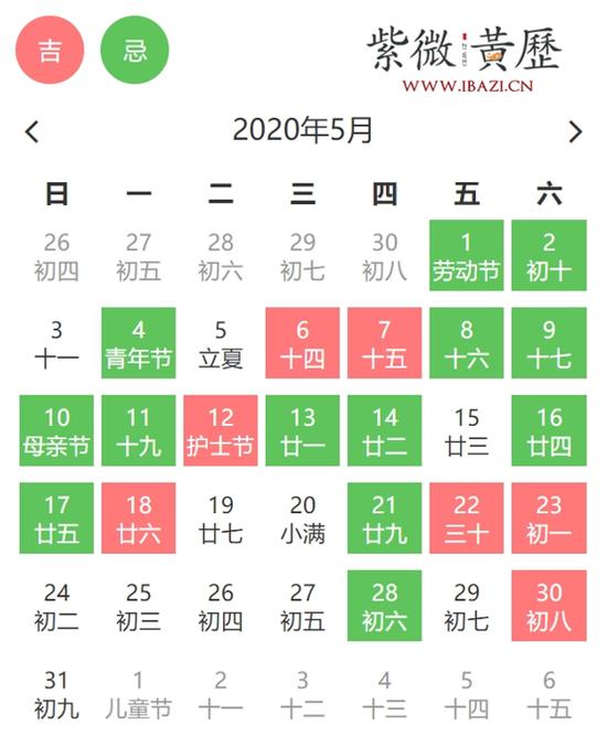 5月相亲吉日