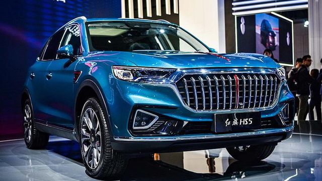 2019上海车展，红旗旗下定位中型SUV的HS5正式发布。