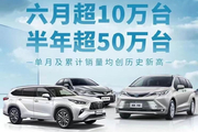 广汽丰田上半年销量超50万辆