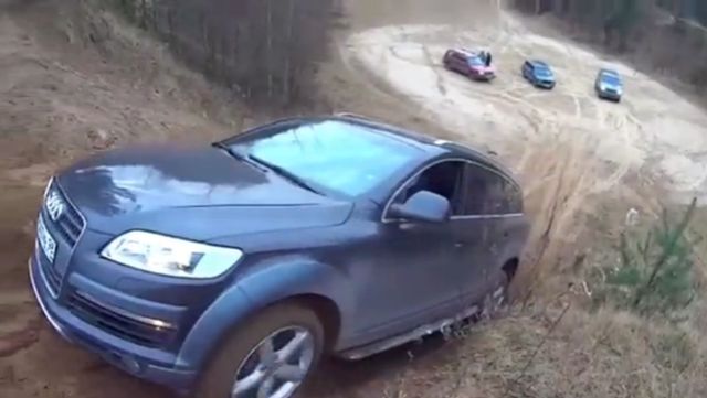 奥迪Quattro vs 宝马xDrive 越野测试。