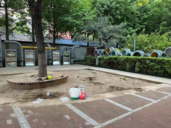 红莲小区旁的公园内,只有一处挖沙地。