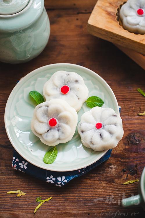 绿茶蜜豆糕