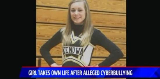 13岁的花季少女Zoe Johnson因不堪忍受网络Bully自杀身亡,去世后一天,其FACEBOOK上还有人贴“很高兴你死了”。