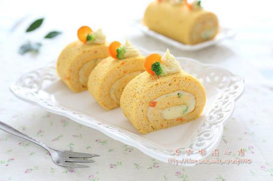 胡萝卜土豆泥蛋糕卷