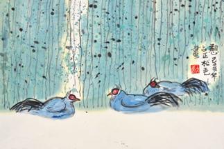 (《玉树岩画》,作者:更尕多青,四年级)