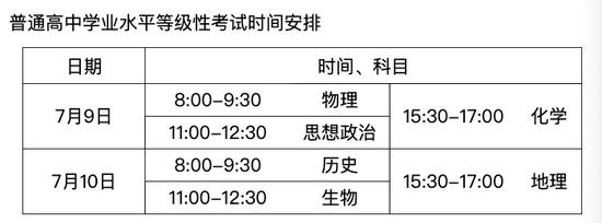 高考时间