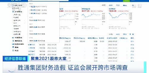 胜通集团连续五年财务造假，虚增利润119亿元，四家中介机构也相继被罚