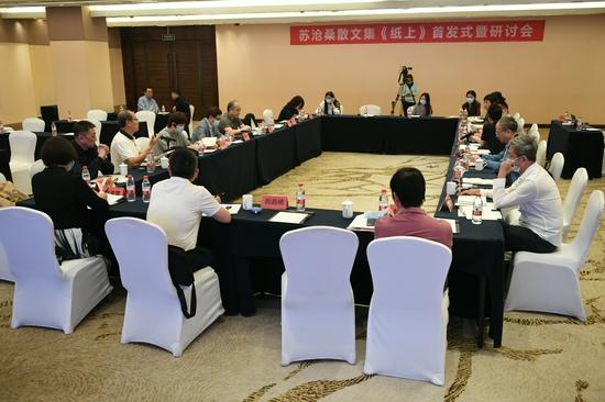苏沧桑散文集《纸上》研讨会现场