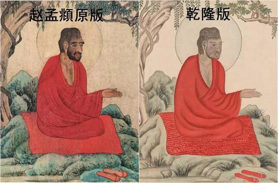 赵孟頫原版叫《红衣罗汉图》,现藏于辽宁省博物馆