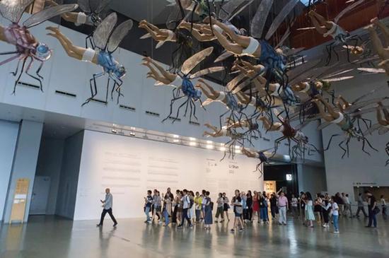 李山《偏离》现场展示 上海当代艺术博物馆 2017年
