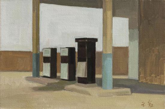 王音 加油站 2012 布面油画 40×60cm