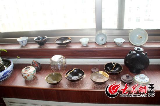 王元柱髹漆金缮制作完成的瓷器