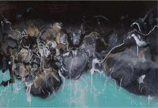 王永成 塘 宣纸综合材料 96X140cm 2018
