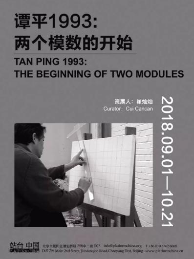 展览名称:谭平1993:两个模数的开始