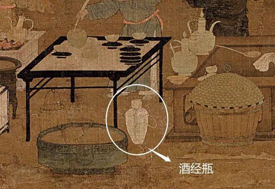 原来赵佶在题诗中给出了答案:吟咏挥毫醉醒中。