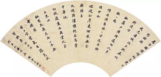王国维 致弟子谢国桢绝笔书扇 西泠印社2018年秋拍