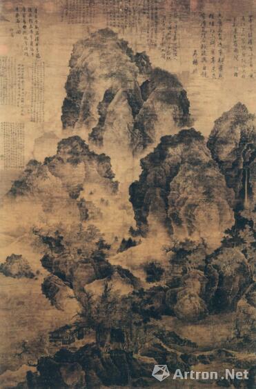 《临流独坐图》北宋 范宽 绘(台北故宫博物院藏)