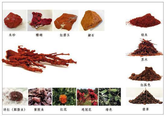 中国传统绘画颜料(红色系)