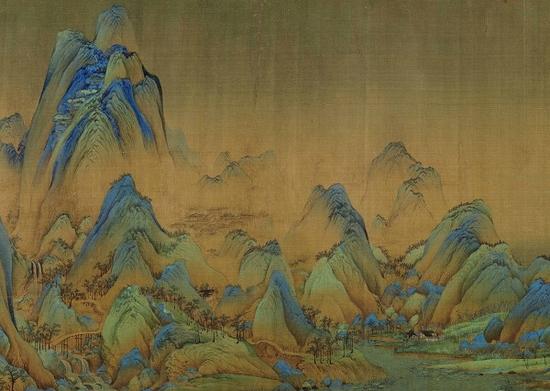 北宋 王希孟 《千里江山图》局部 故宫博物院藏