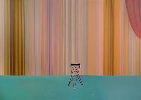 《骆玉笙 8：08》，布面油画，200×280 cm，2023
