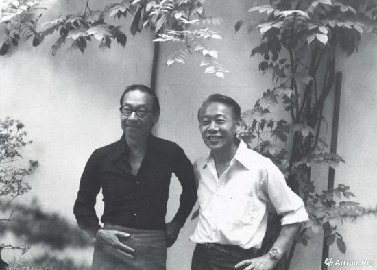 贝聿铭与赵无极,1976年