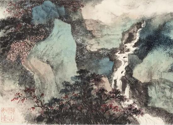 吴湖帆 溪山秋晓图
