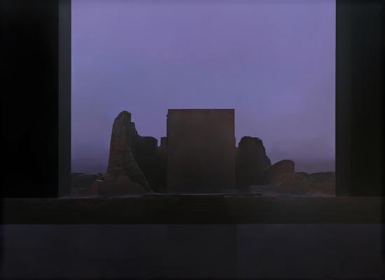  《在美术馆-圆室2 7：21》，布面油画，200 × 275 cm，2023