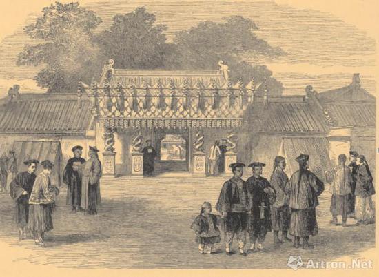 图:新娘子家门口的景象