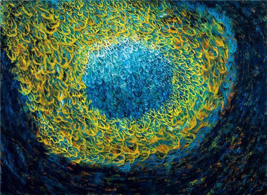 《眸》 王冰 110x150cm 2014年 布面油画
