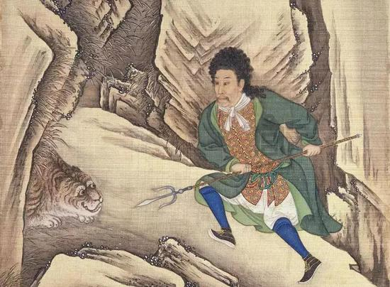 《胤禛行乐图》之刺虎