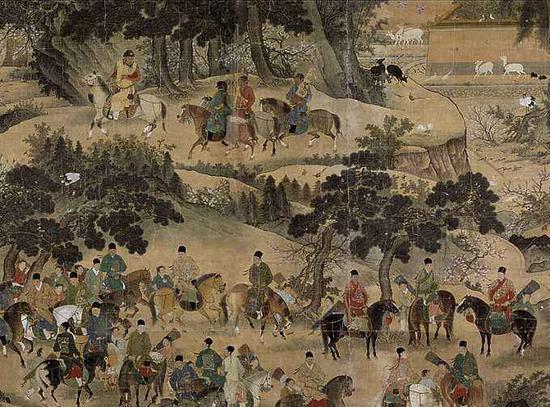 《朱瞻基(宣宗)行乐图》(部分)