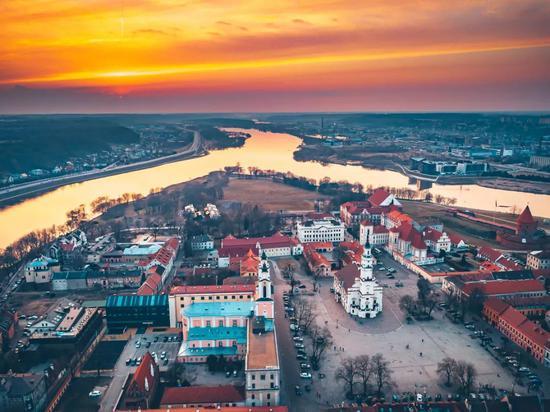 Magic spring sunset, Kaunas, Lithuania