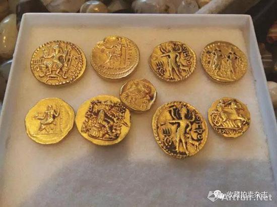 | 中亚商人带到国内市场上的假贵霜金币、假希腊金币