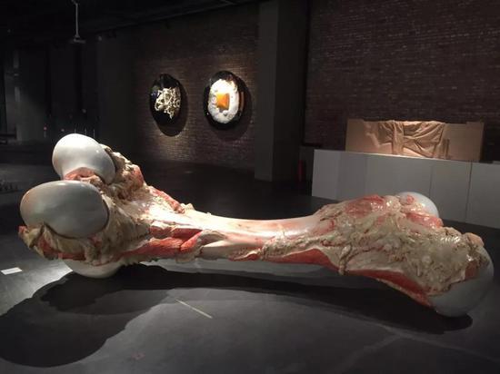 曹晖 可视的体温-骨骼一号 树脂、多种颜料 395x106x108cm 2009年