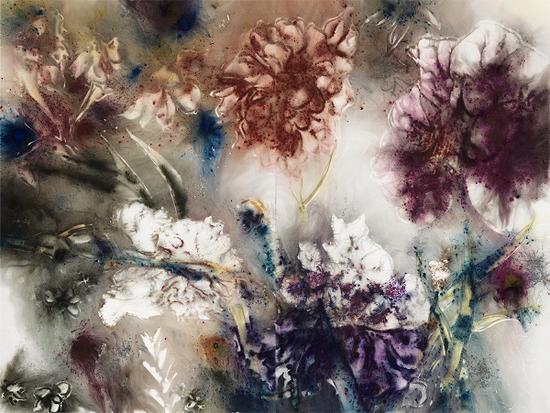 《文艺复兴花园》, 2018 火药、画布