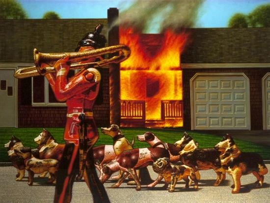 Peter Drake, Parade, 2008, Acrylic on canvas, 58 x 77 inches