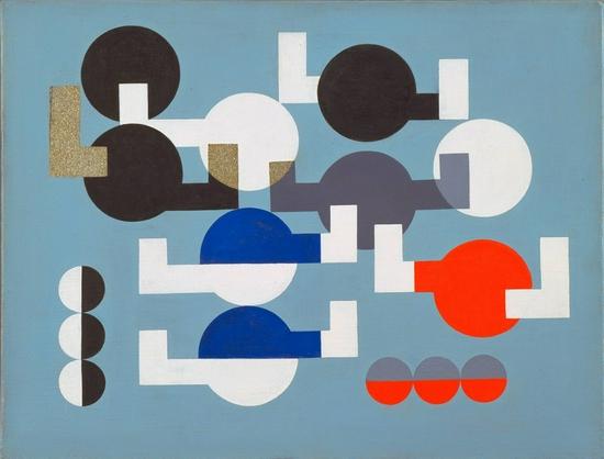 苏菲·陶柏-阿尔普,《Composition of Circles and Overlapping Angles》,1930年
