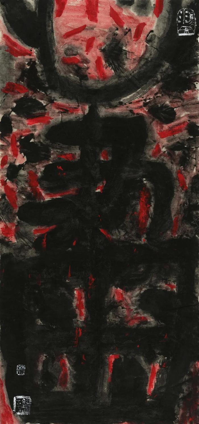 心画 130cmx60cm 纸本彩墨