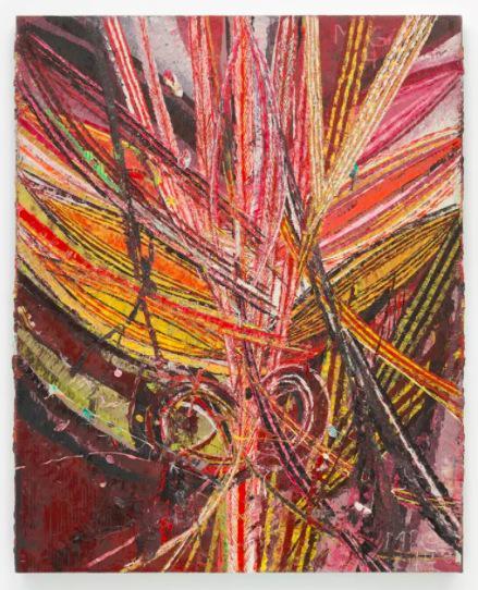 马克·格罗延 (MARK GROTJAHN) 《无题 (印第安 #2 脸 45.47)》(Untitled (Indian #2 Face 45.47)) 2014年作 油彩 卡板 裱于麻布 127.6 x 102.2 厘米 图片由Lévy Gorvy画廊及艺术家提供