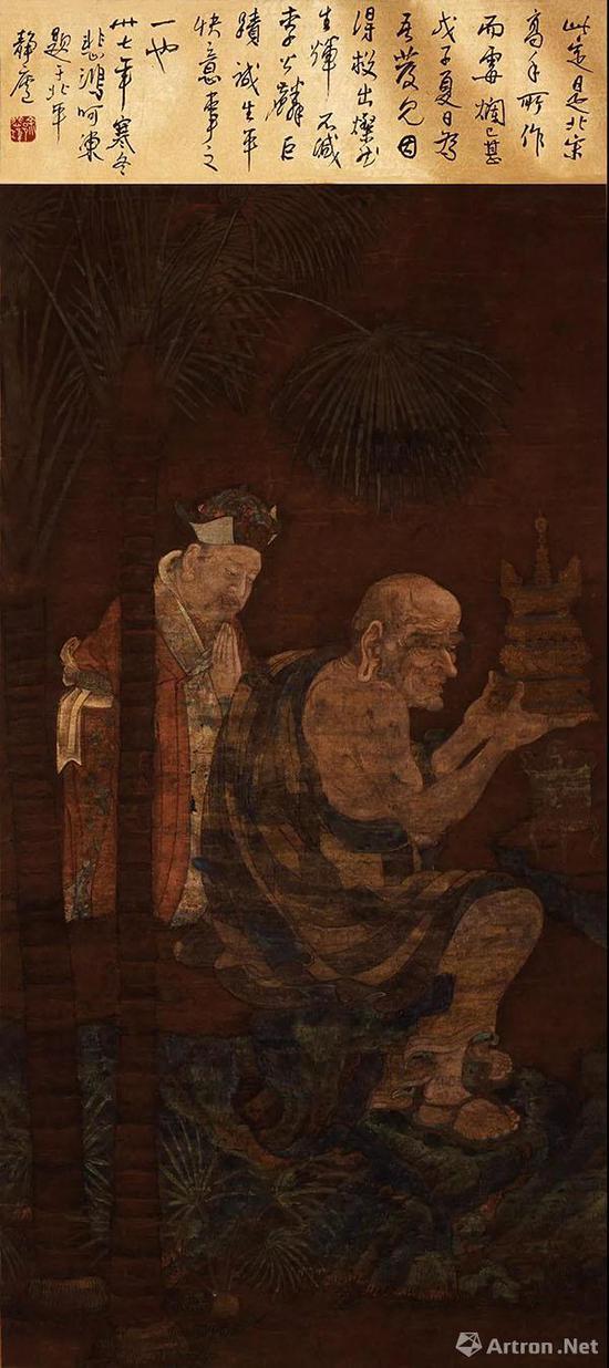 宋 佚名《罗汉像》 68×134厘米