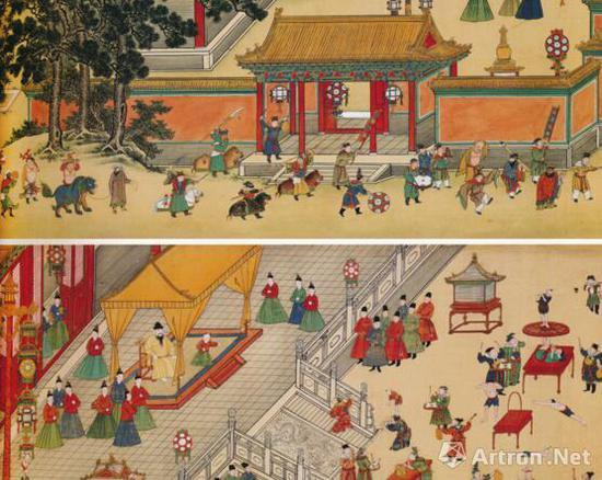 《宪宗元宵行乐图卷》局部