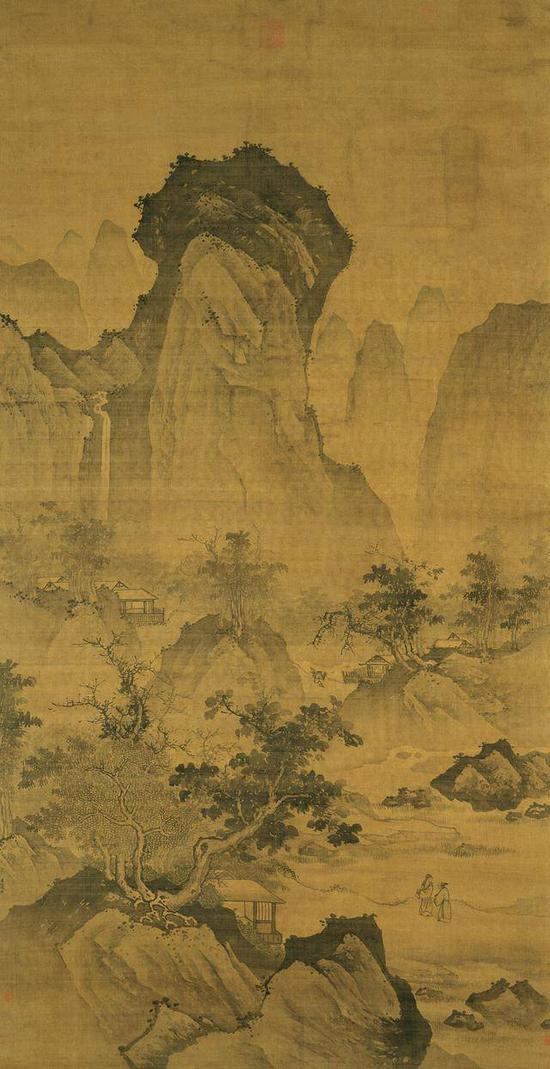 图12:明 蒋嵩(旧传夏珪)山水 台北故宫博物院藏