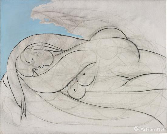 巴布洛·毕加索作品布面油画、木炭 130.2 x 161.9 cm 1932年作