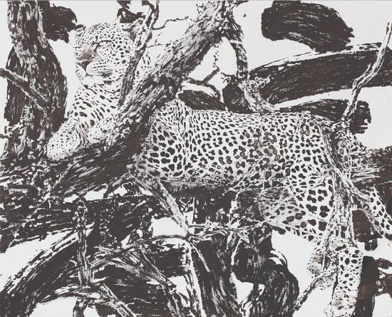 ‘後文明’2023年 198×368cm ink on canvas