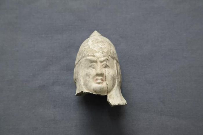 ▲陶武士俑头