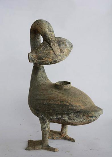 雁鱼灯,西汉,海昏侯墓出土