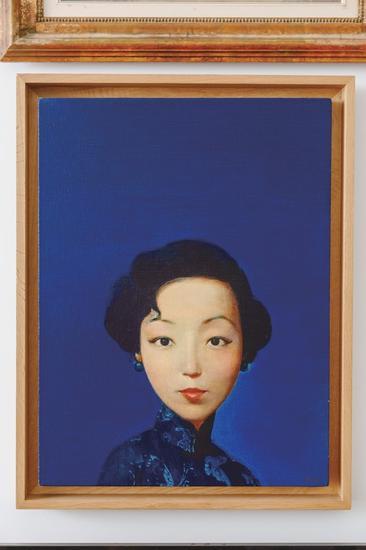 姚谦收藏刘野油画作品《张爱玲》